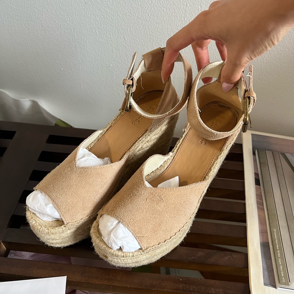 Soludos Positano Suede Platform Wedge